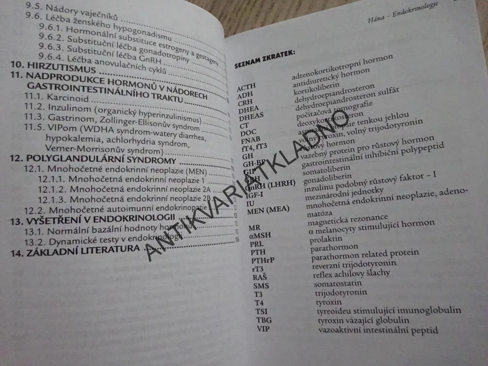 ENDOKRINOLOGIE, MINIMUM PRO PRAXI, VÁCLAV HÁNA, **an