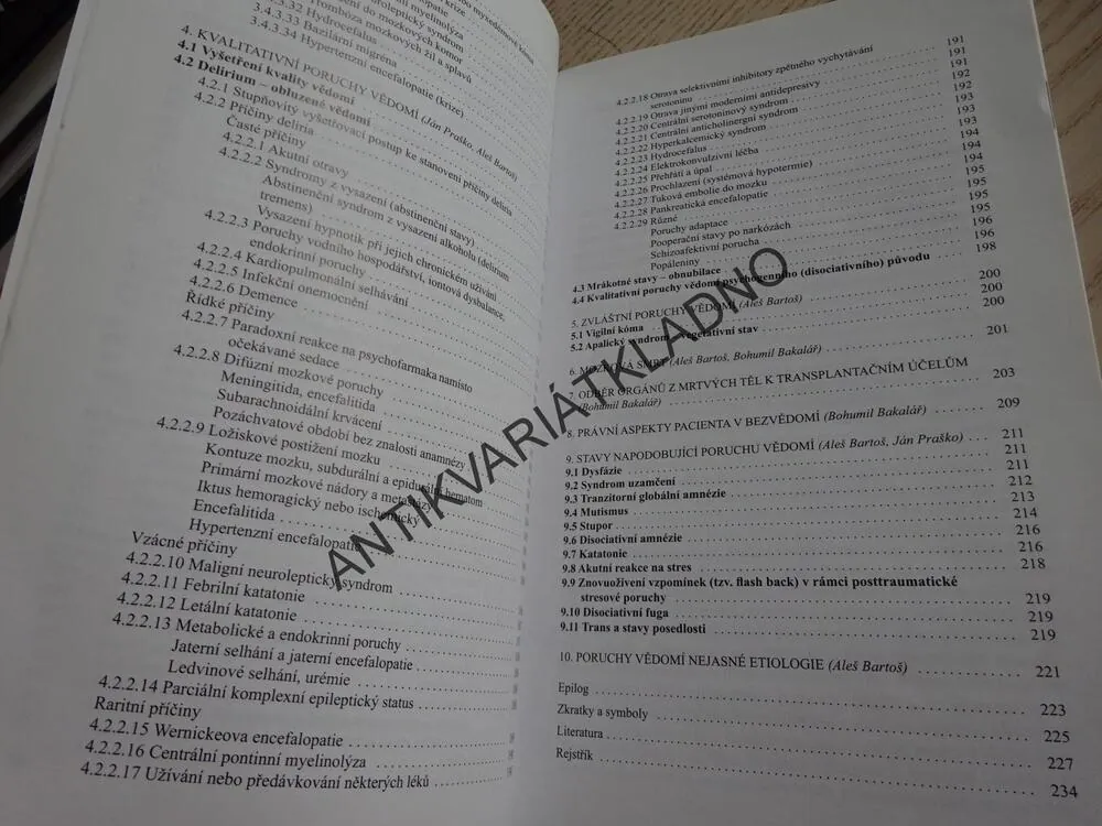 DIAGNOSTIKA PORUCH VĚDOMÍ V KLINICKÉ PRAXI, ALEŠ BARTOŠ, **an