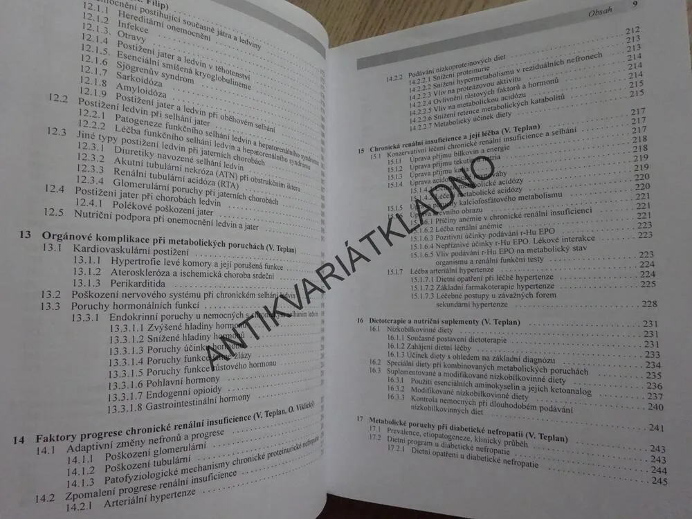 METABOLISMUS A LEDVINY, NEFROLOGIE, VLADIMÍR TEPLAN A KOLEKTIV, **an