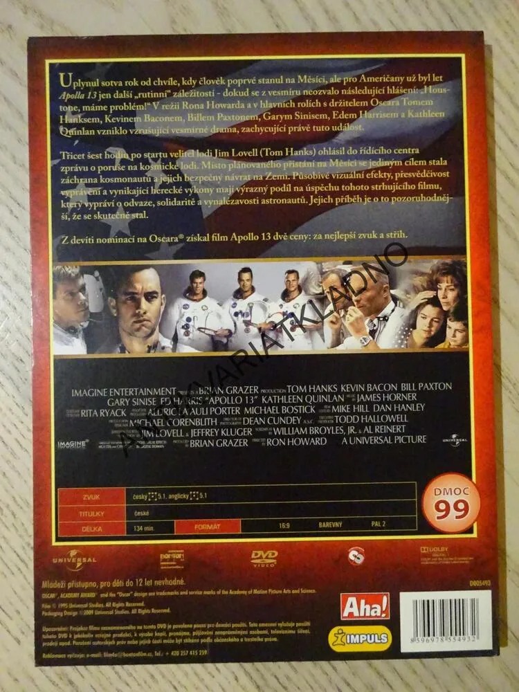 APOLLO 13, DVD FILM