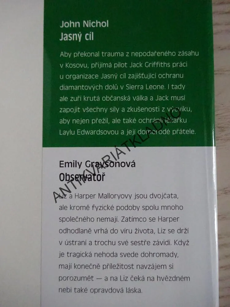 PRÁZDNÉ KŘESLO - DEAVER, DÍTĚ LEDU - MCGREGOROVÁ, JASNÝ CÍL - NICHOL, OBSERRVATOŘ - GRAYSONOVÁ, **an