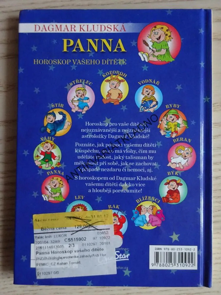 HOROSKOP VAŠEHO DÍTĚTE, PANNA, DAGMAR KLUDSKÁ, **an