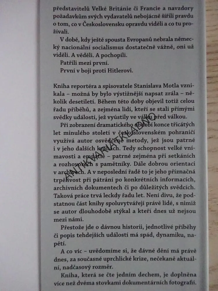 VÁLKA PŘED VÁLKOU, STANISLAV MOTL, **an