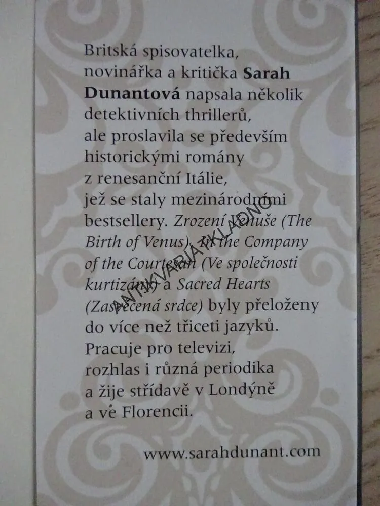 KRÁSA A KREV RODINY BORGIŮ, SARAH DUNANTOVÁ, **an
