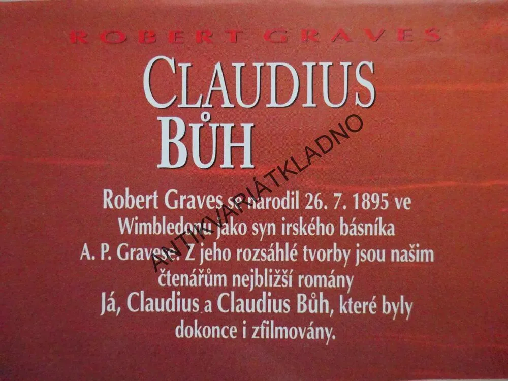 CLAUDIUS BŮH, ROBERT GRAVES, **an