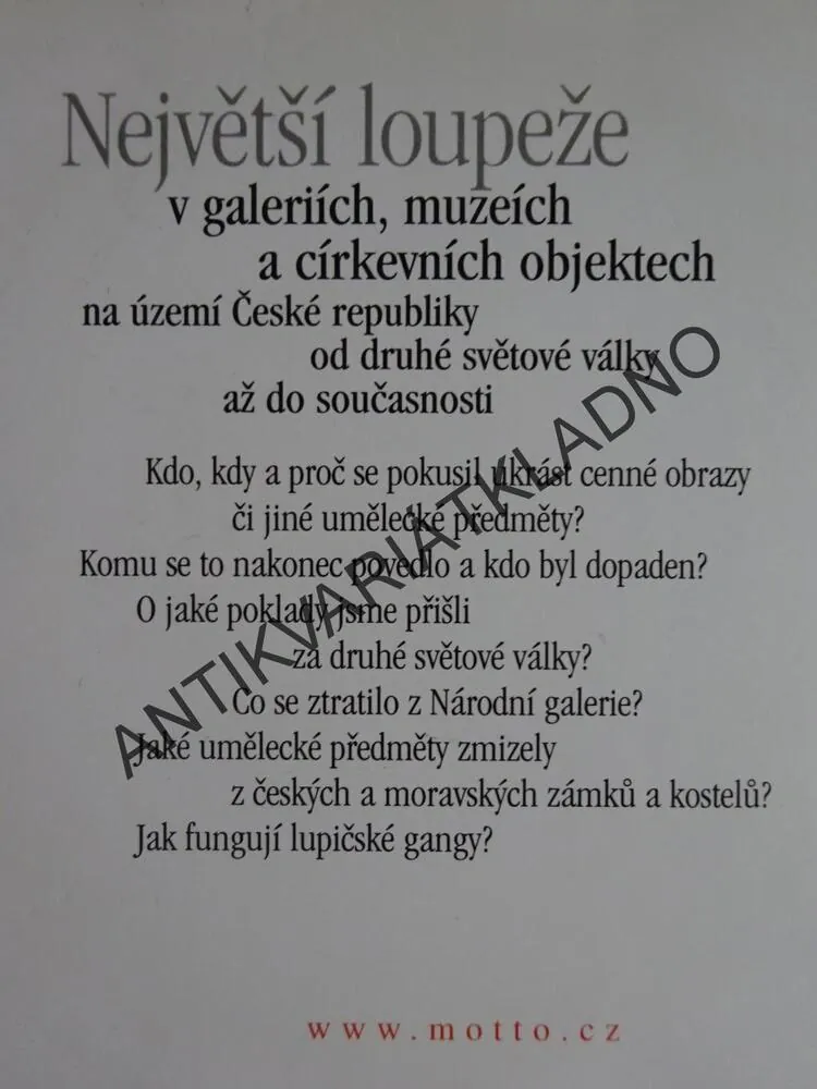 ULOUPENÉ UMĚNÍ, JOSEF GLÜCKSELIG, **an