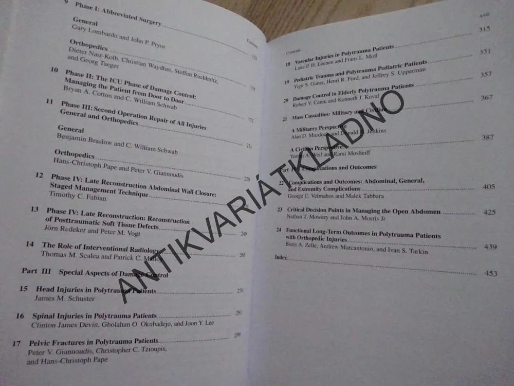 DAMAGE CONTROL MANAGEMENT IN THE POLYTRAUMA PATIENT, KOLEKTIV AUTORŮ, ANGLICKY, **an
