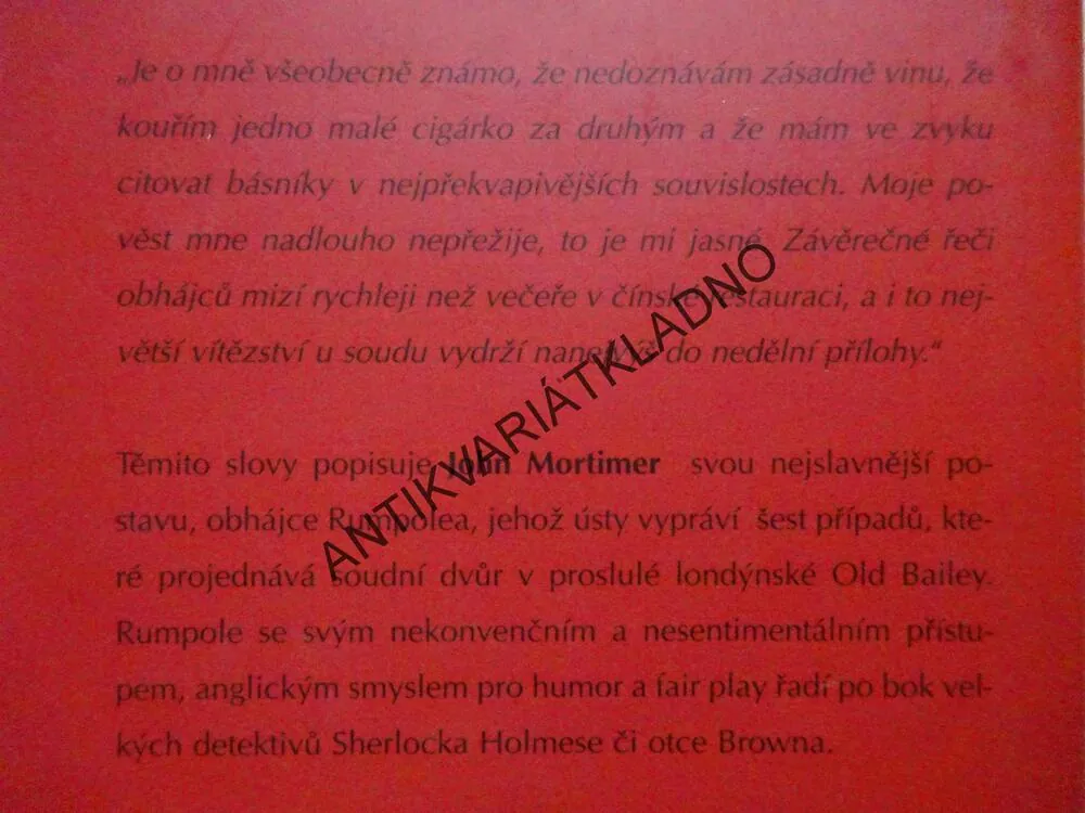 PŘÍBĚHY OBHÁJCE RUMPOLEA, JOHN MORTIMER, **an