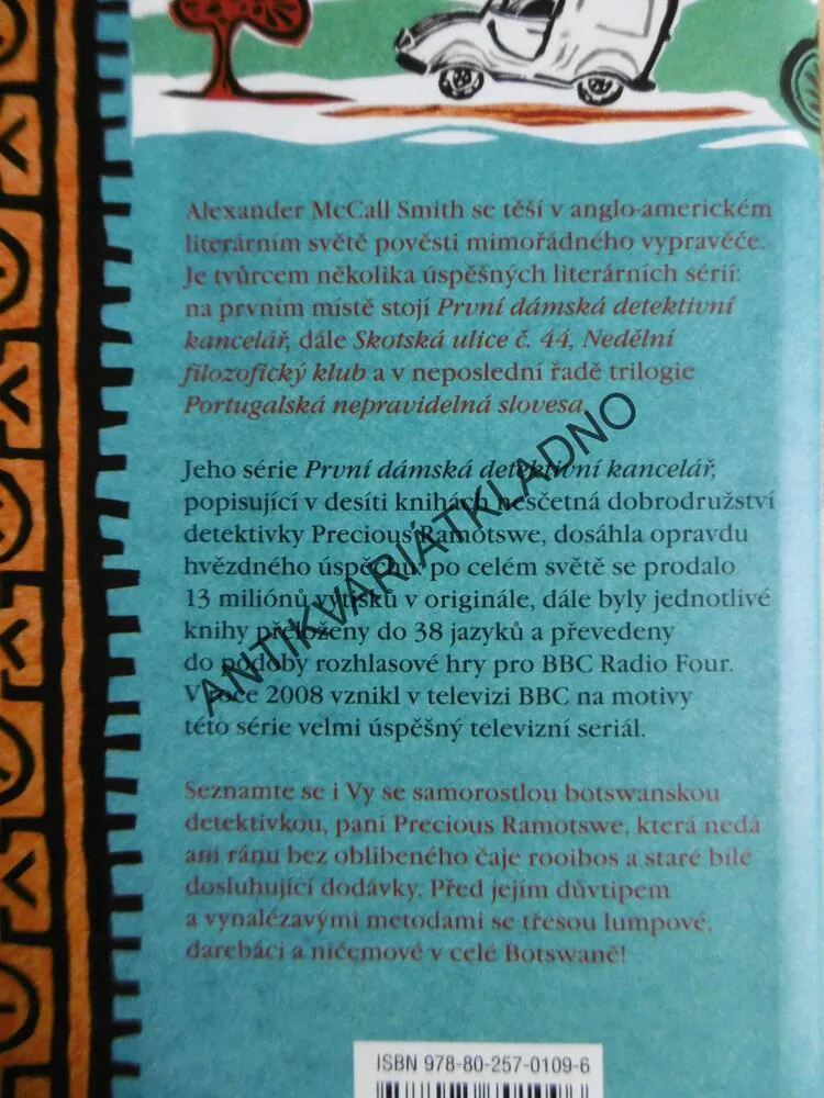 PRVNÍ DÁMSKÁ DETEKTIVNÍ KANCELÁŘ, ALEXANDER MCCALL SMITH, **an