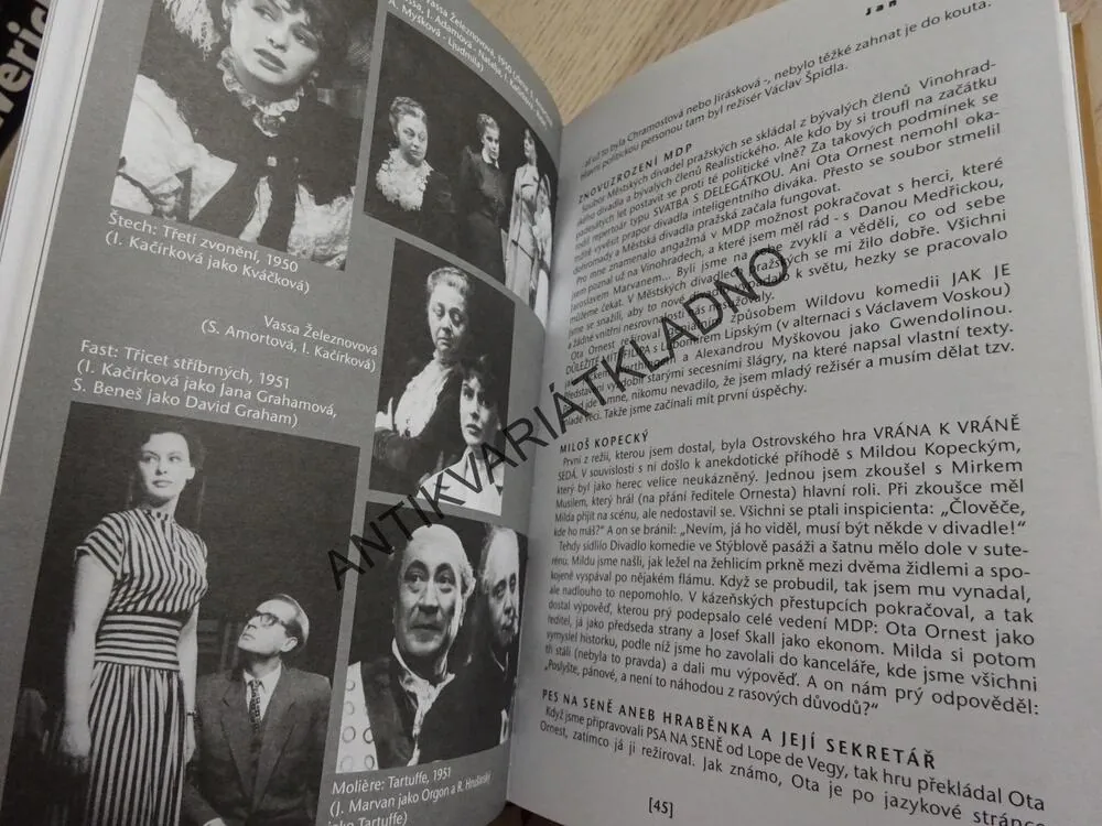 SLAVNÁ ÉRA MĚSTSKÝCH DIVADEL PRAŽSKÝCH, ORNESTINUM, MARIE VALTROVÁ, **an