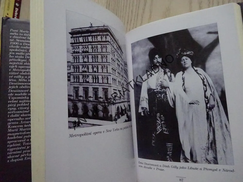 EMA DESTINNOVÁ VE VZPOMÍNKÁCH MARIE MARTÍNKOVÉ, KRÁLOVNA ZPĚVU, EMIL HARTMAN, **an