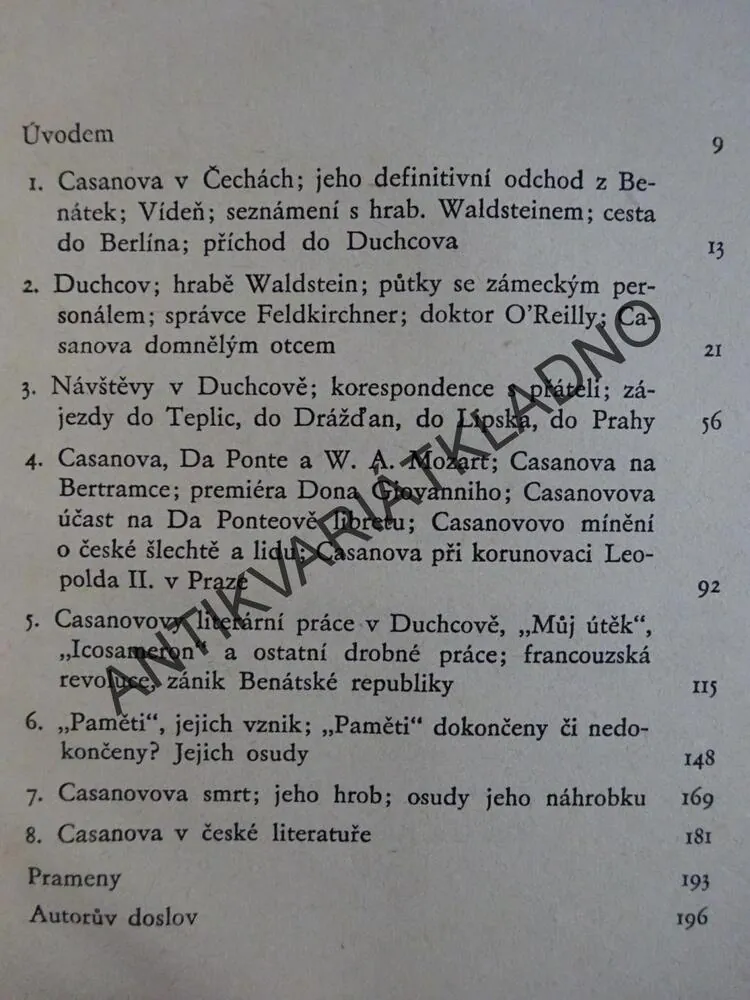 CASANOVA V ČECHÁCH, VÍTĚZSLAV TICHÝ, **an
