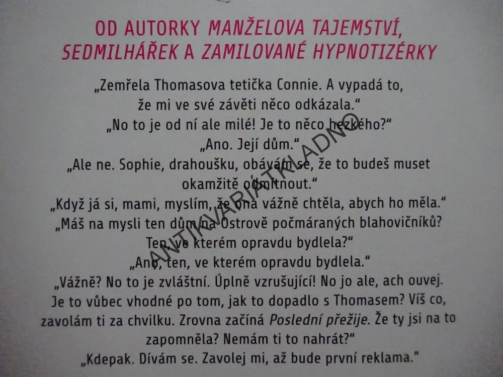 POSLEDNÍ VÝROČÍ, LIANE MORIARTY, **an