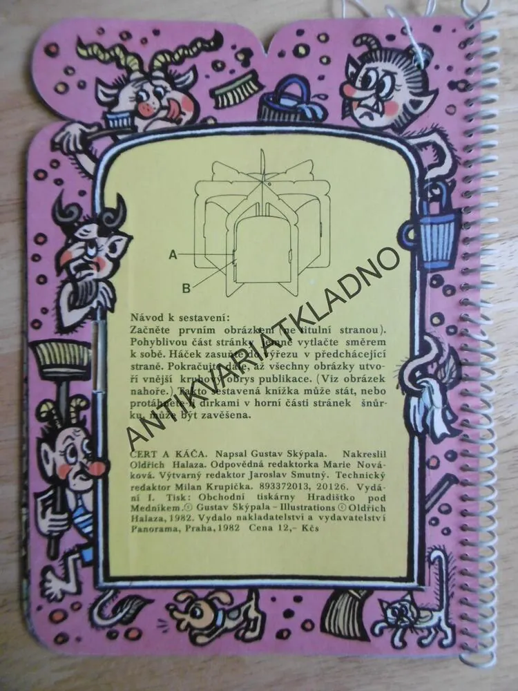 ČERT A KÁČA, SKÝPALA, HALAZA, 1982, SKLÁDACÍ POHÁDKA