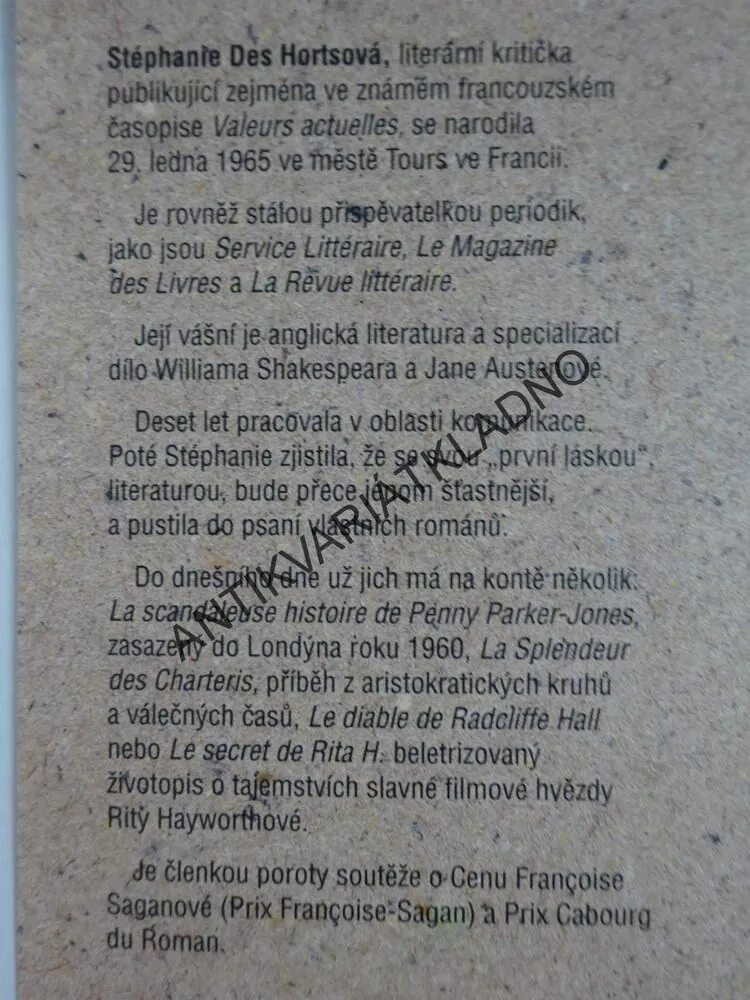 CARTIEROVA PANTEŘICE, STÉPHANIE DES HOSRTSOVÁ, **an