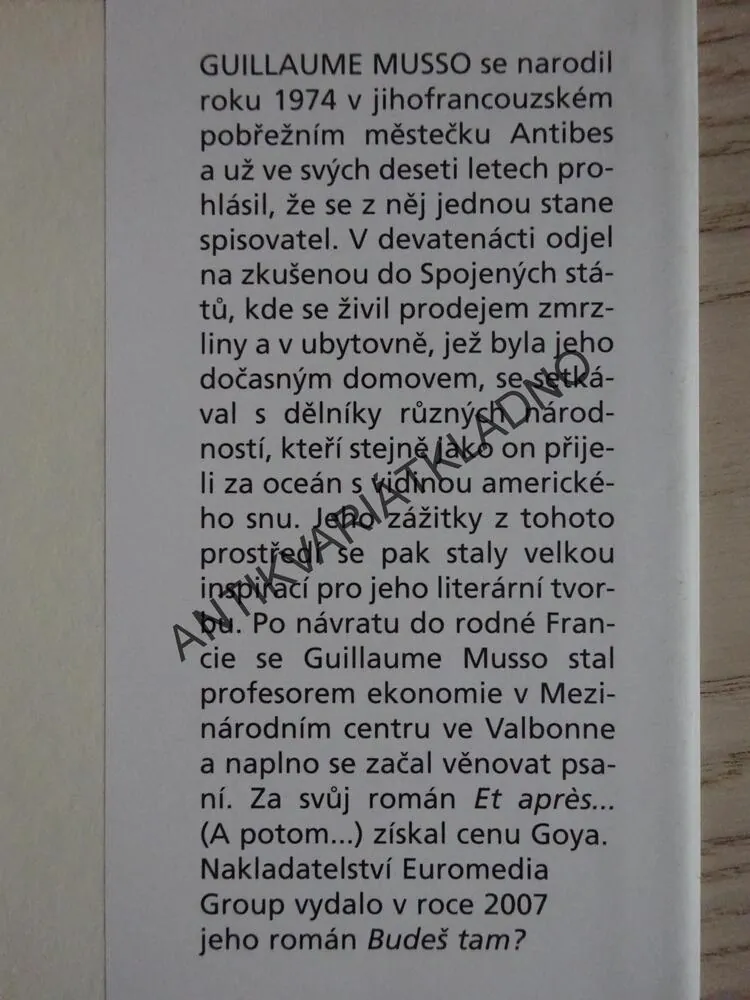 PROTOŽE TĚ MILUJI, GUILLAUME MUSSO, **an