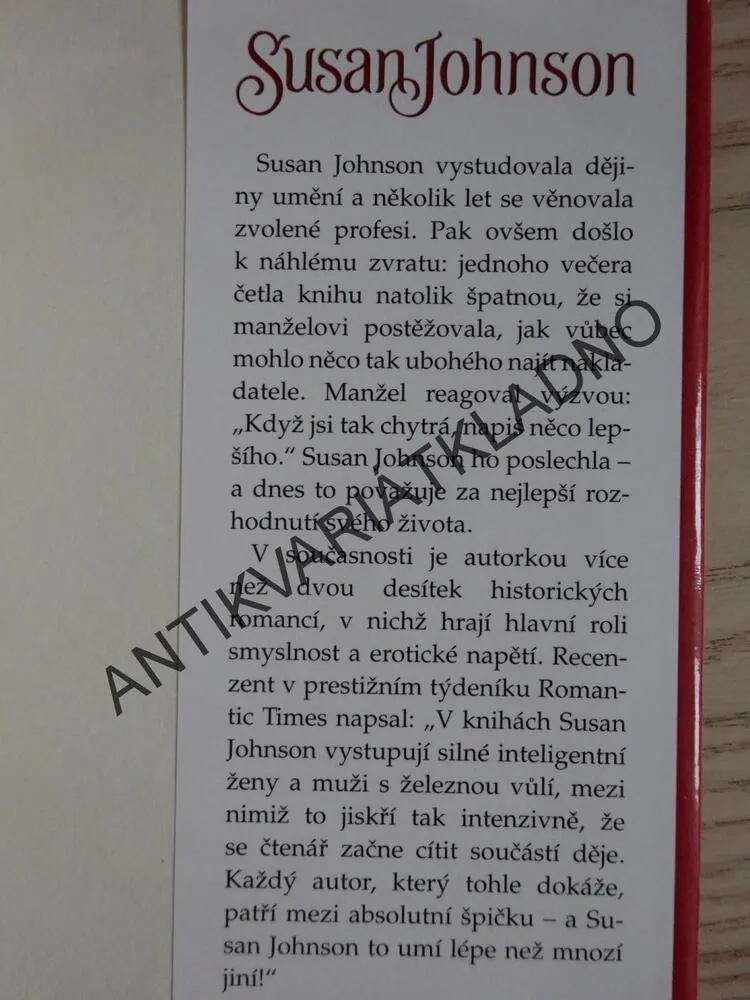 NEZDOLNÁ VÁŠEŇ, SUSAN JOHNSON, **an
