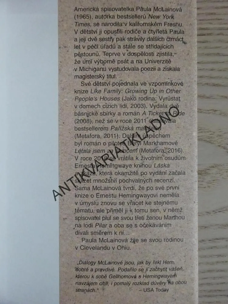LÁSKA A ZKÁZA, PAULA MCLAINOVÁ, **an