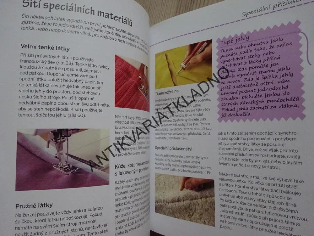 VELKÁ KNIHA ŠITÍ, ZÁKLADNÍ POSTUPY A TECHNIKY, **an