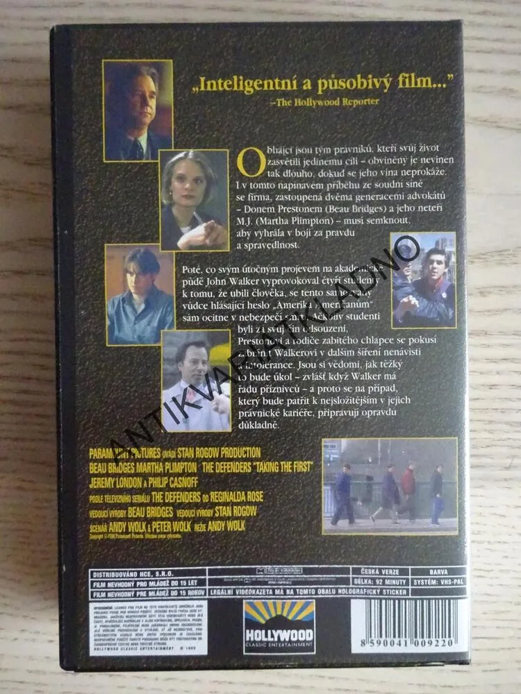 OBHÁJCI, NENÁVIST, B. BRIDGES, VHS VIDEOKAZETA
