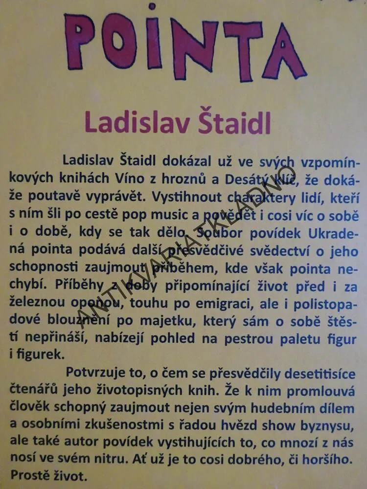 UKRADENÁ POINTA, LADISLAV ŠTAIDL, **an