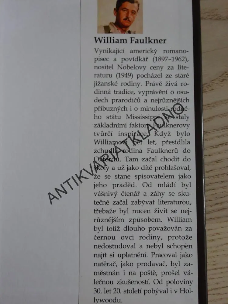 SVATYNĚ, WILLIAM FAULKNER, **an