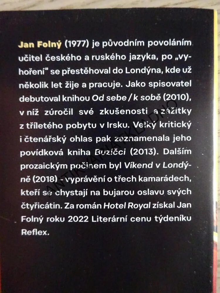 HOTEL ROYAL, JAN FOLNÝ, **an