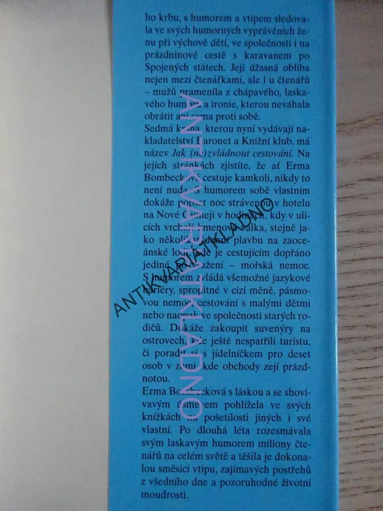 JAK (NE)ZVLÁDNOUT CESTOVÁNÍ, ERMA BOMBECKOVÁ, **an