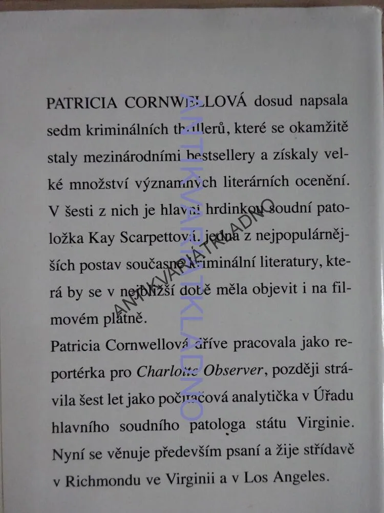 PŘEDMĚT DOLIČNÝ, PATRICIA CORNWELLOVÁ, **an