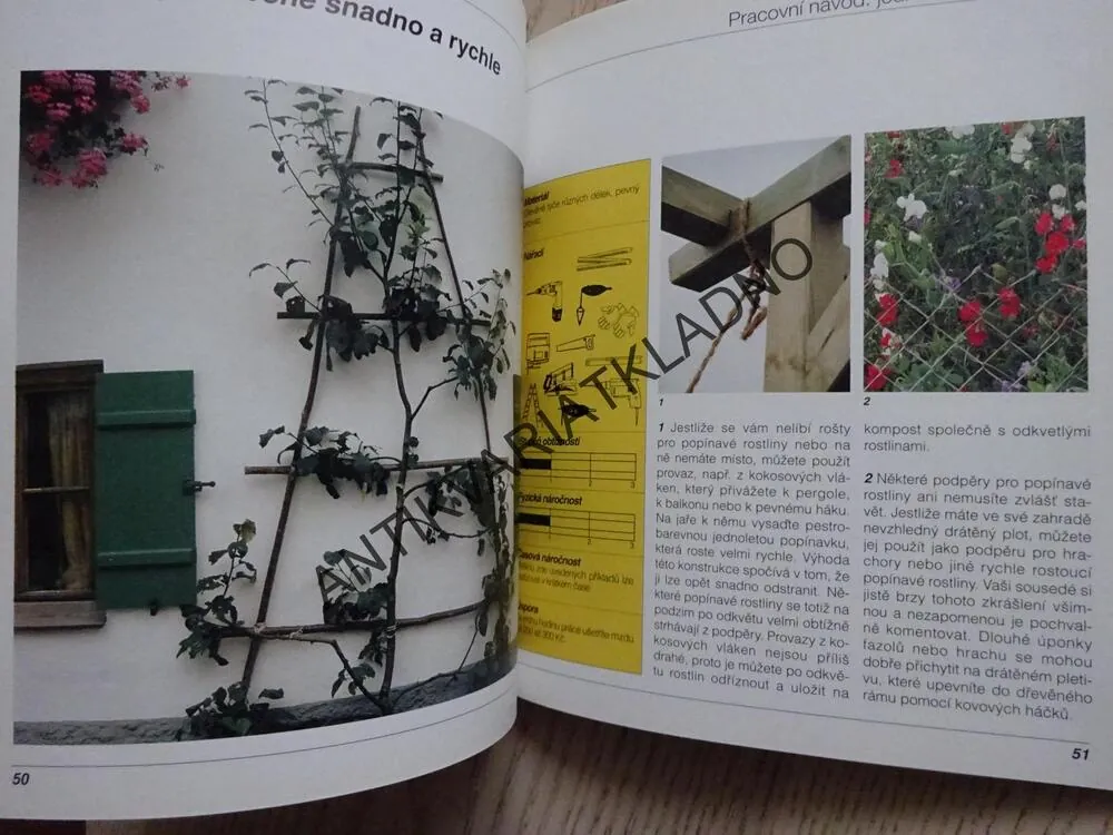 PERGOLY, ŠPALÍRY A OBLOUKY PRO POPÍNAVÉ ROSTLINY, KROK ZA KROKEM, **an