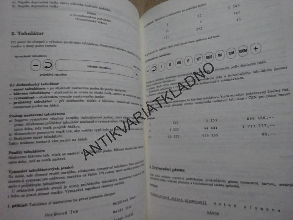 TECHNIKA ADMINISTRATIVY 1, PSANÍ NA STROJI
