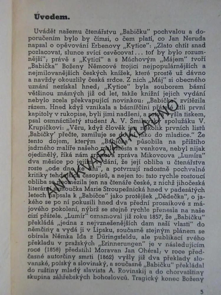 BABIČKA, BOŽENA NĚMCOVÁ, **an