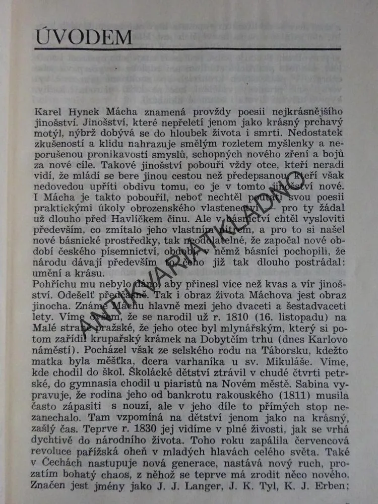 MÁJ, MARINKA, KAREL HYNEK MÁCHA, **an