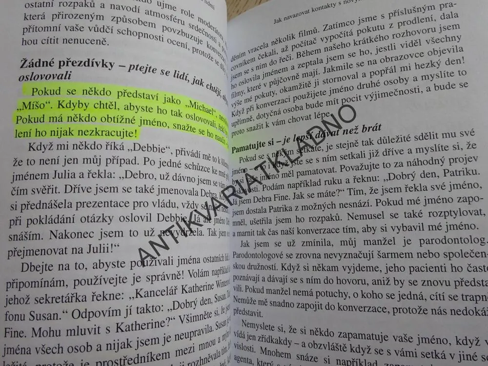 JAK NAVAZOVAT KONTAKTY S NOVÝMI LIDMI, DEBRA FINE, **an