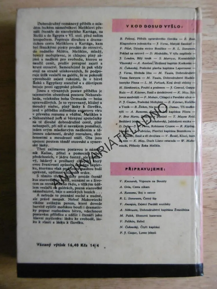 KOD 37 - PŘÍHODY ŘEKA MELIKLA,  WITOLD MAKOWIECKI, **an