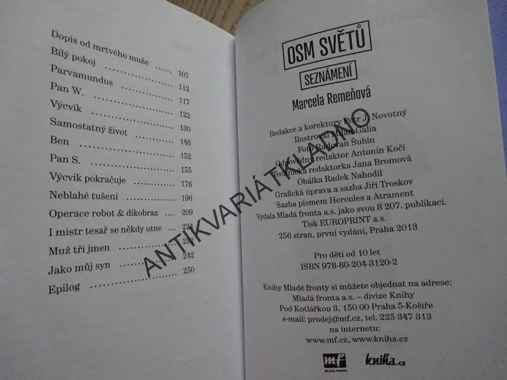 SEZNÁMENÍ, OSM SVĚTŮ, MARCELA REMEŇOVÁ, **an