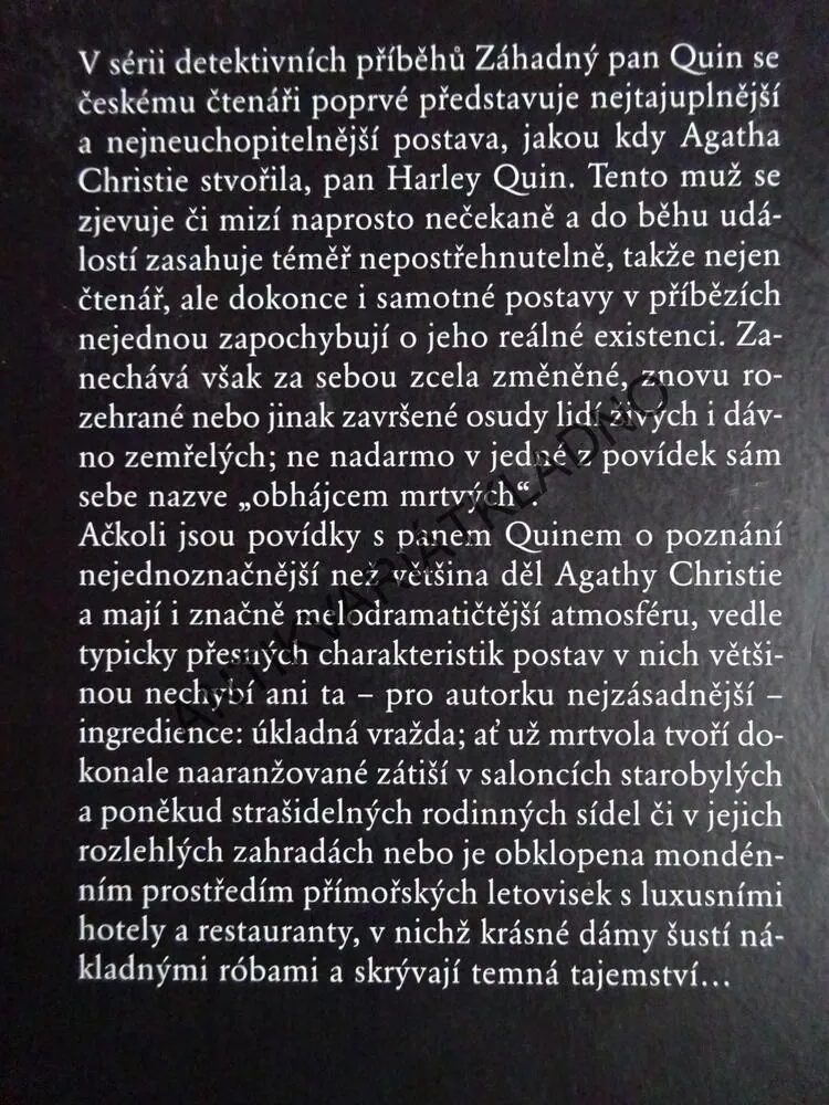 ZÁHADNÝ PAN QUIN, AGATHA CHRISTIE, **an