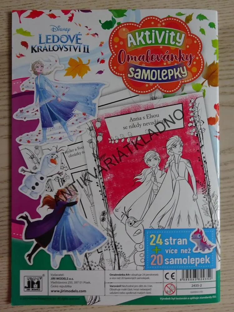 AKTIVITY, OMALOVÁNKY, SAMOLEPKY, ANNA A ELSA, LEDOVÉ KRÁLOSTVÍ,