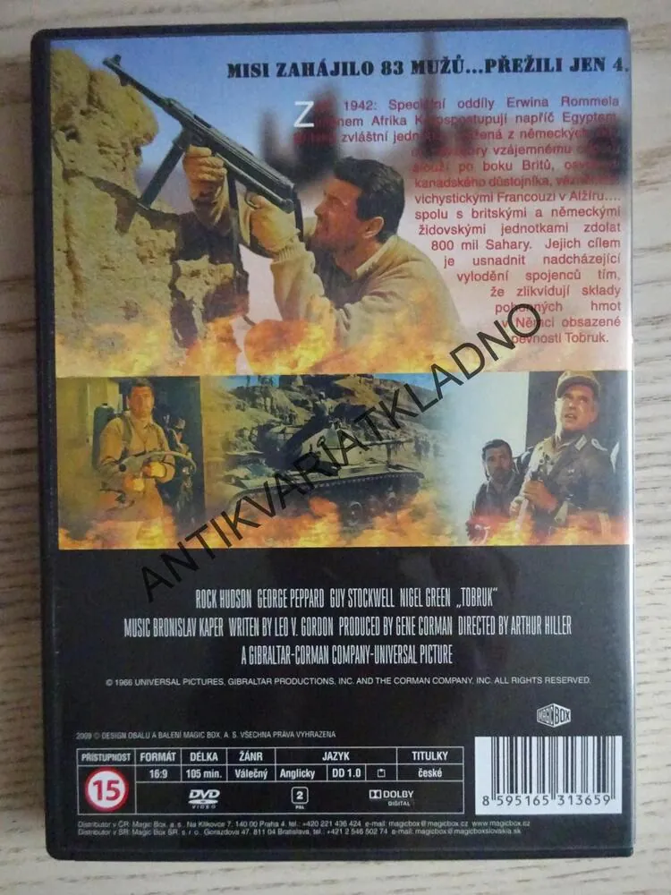 TOBRUK, ROCK HUDSON, DVD FILM