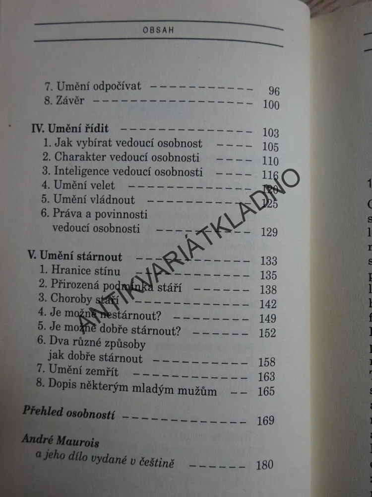 UMĚNÍ ŽÍT, ANDRÉ MAUROIS, **an