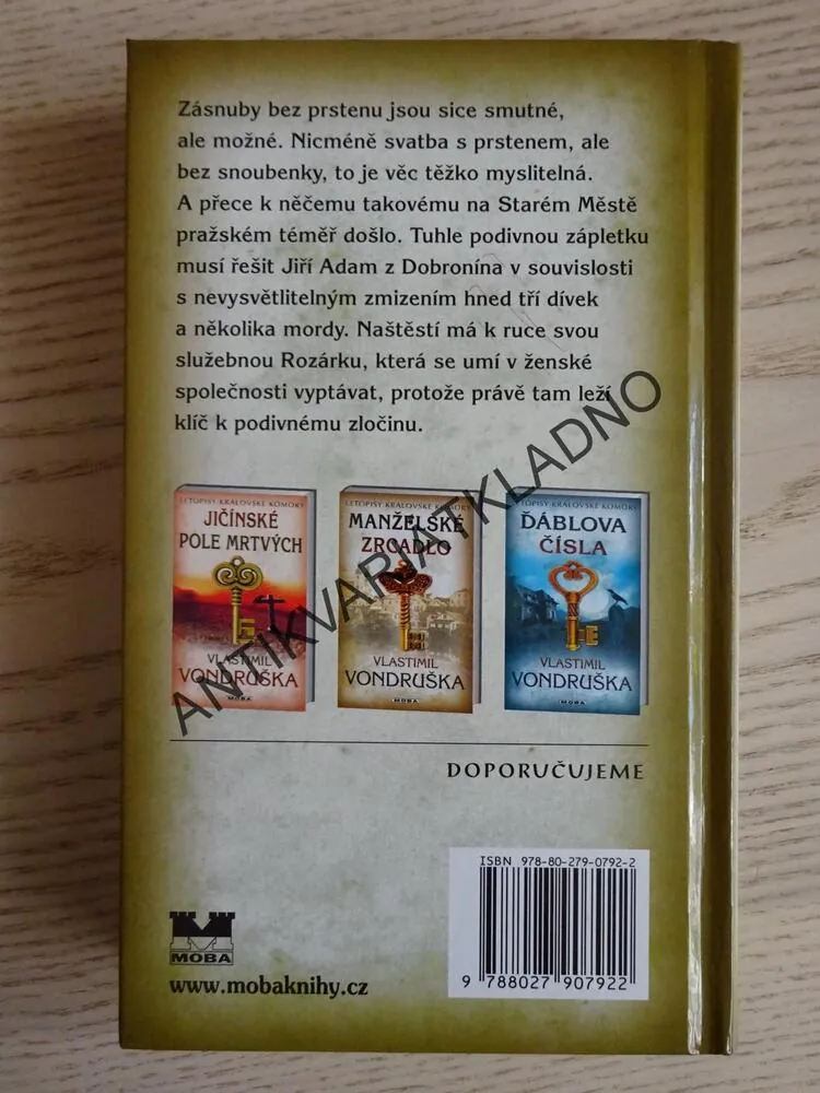 ZÁSNUBNÍ PRSTEN, VLASTIMIL VONDRUŠKA, **an