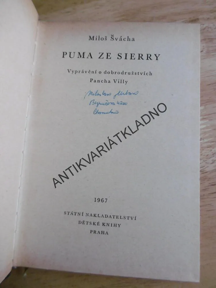 KOD 99 - PUMA ZE SIERRY, MILOŠ ŠVÁCHA,