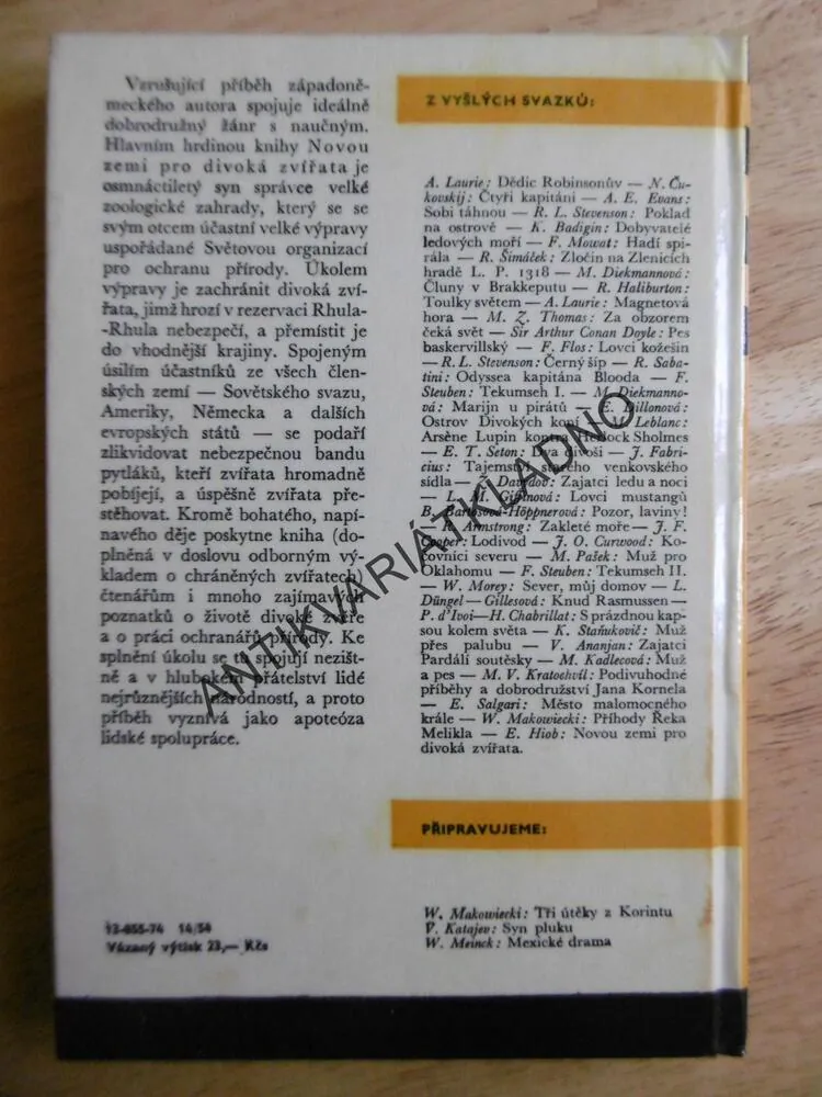 KOD 133 -NOVOU ZEMI PRO DIVOKÁ ZVÍŘATA, EBERHARD HIOB, JELÍNEK,** an