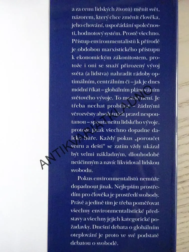 MODRÁ, NIKOLI ZELENÁ PLANETA, VÁCLAV KLAUS, **an