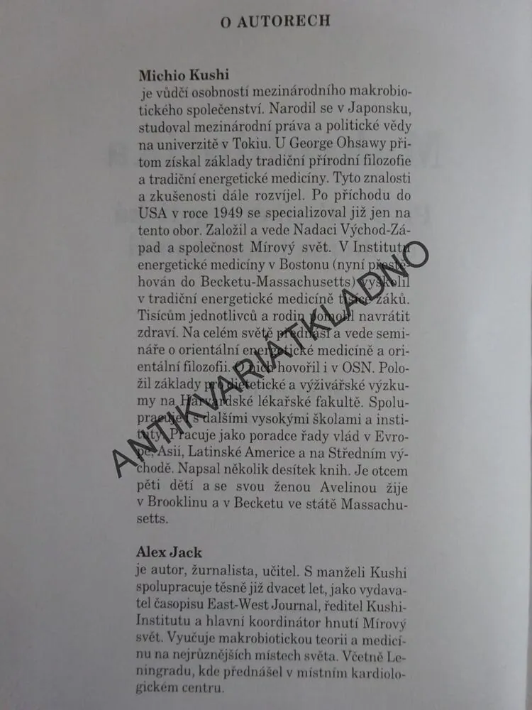 MAKROBIOTIKA, MICHIO KUSHI, **an