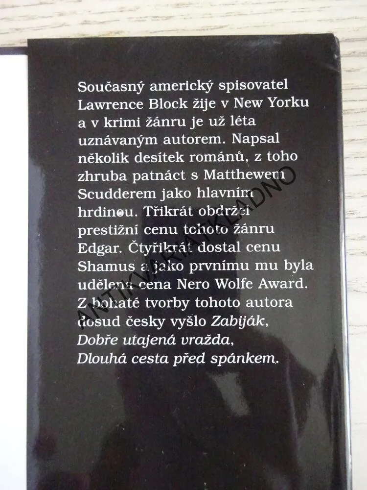 ZAVÍRACÍ HODINA, LAWRENCE BLOCK, **an
