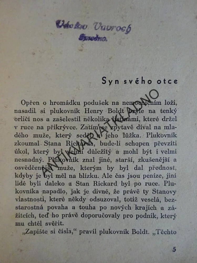 OSAMĚLÝ JEZDEC, BERTRAND W. SINCLAIR, **an