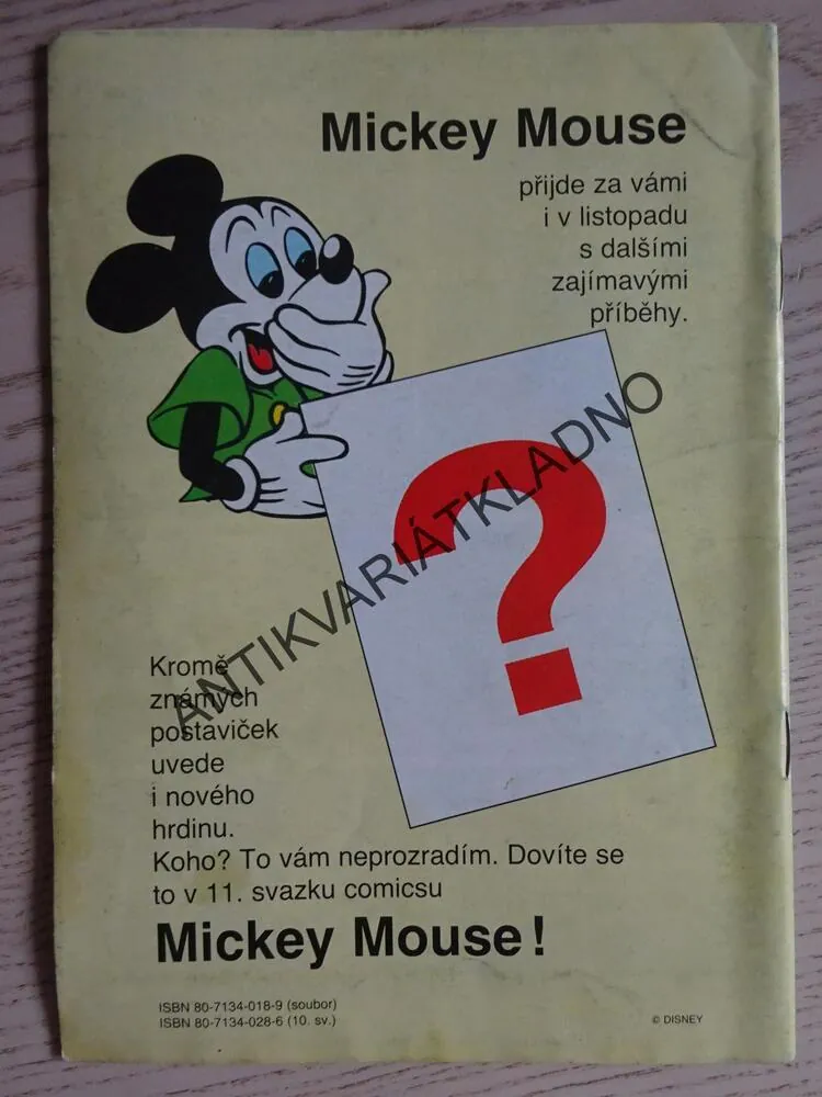 MICKEY MOUSE, KOMIKS, DISNEY, 10/1991