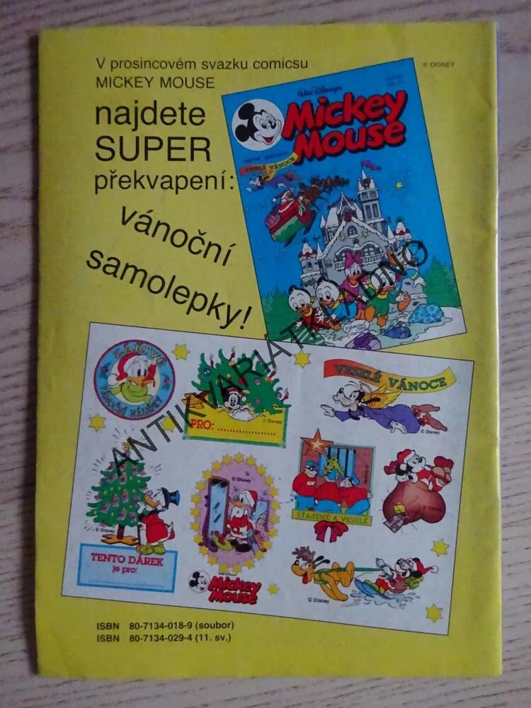 MICKEY MOUSE, KOMIKS, DISNEY, 11/1991