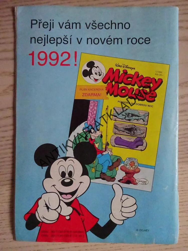 MICKEY MOUSE, KOMIKS, DISNEY, 12/1991